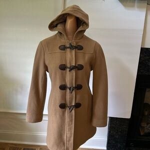 L.L. Bean Zipper and Button Up Jacket W/ Hood. Size 8 Regular